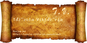 Tézsla Viktória névjegykártya